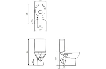 YALLA унитаз-компакт Clean On (Cersanit) + сиденье дюропласт EO slim #WF_CITY_VIN# картинка