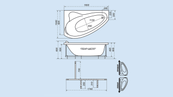 ПЕАРЛ-ШЕЛЛ ванна + ГМ ЛЕВАЯ #WF_CITY_VIN# картинка