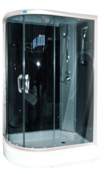 Душевая кабина Водный мир ВМ-8824R 120х80х215 (черные стенки, тонированные стекла)