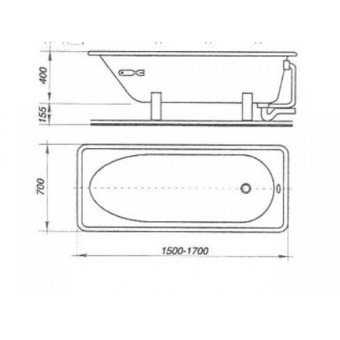 Ванна стальная ANTIKA 150*70 белая орхидея (ВИЗ) #WF_CITY_VIN# картинка