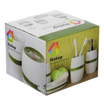 Набор для ванной 4 предмета (белый) 463-835 #WF_CITY_VIN# картинка