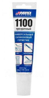 Герметик силикон ПРОЗР санитарный нейтральный 70г SS-1100-SAN-3-CLR-RE  ABRO MASTERS #WF_CITY_VIN# картинка