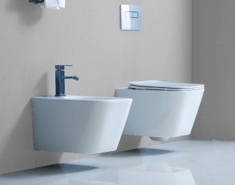 Унитаз подвесной GR-4441S безободковый с тонкой крышкой  #WF_CITY_VIN# картинка