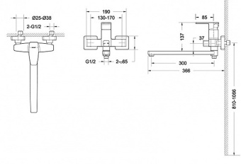 Смеситель д/ванны RIFFLE RF0431 #WF_CITY_VIN# картинка