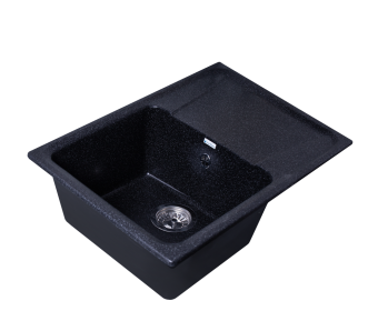 Кухонная мойка GranAlliance G-22, черный 580х470х195 мм (ДхШхВ) #WF_CITY_VIN# картинка