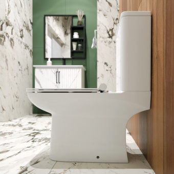 Унитаз-компакт B04 безободковый + сиденье тонкое ДП #WF_CITY_VIN# картинка