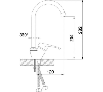 Смеситель д/кухни шар. с  высоким изливом 417028 d40 Антей #WF_CITY_VIN# картинка