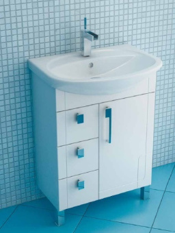 Тумба "ДИАНА 55" с 3 ящ с раковиной Антик 55 ТРИТОН ПРАВАЯ #WF_CITY_VIN# картинка