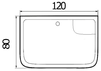 Поддон WEMOR River 120*80*50 S прямоуг #WF_CITY_VIN# картинка
