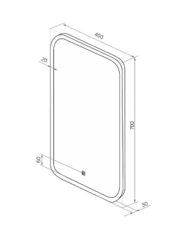 Зеркало Mini  400*700 ЗЛП852 #WF_CITY_VIN# картинка
