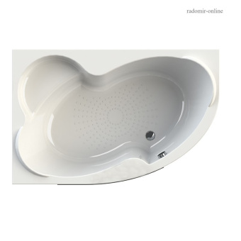 Акриловая ванна ИРМА 149*96 левая + каркас + полотенцедержатель + слив-перелив (с сифоном) + экран #WF_CITY_VIN# картинка