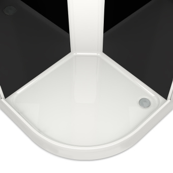 DOMANI-SPA Душевая кабина Delight 99 Slim 90*90*218 Black в.п бел.сатин-мат,проф,без элект #WF_CITY_VIN# картинка