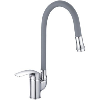 Смеситель для кухни S5543-9 гибкий излив, серый #WF_CITY_VIN# картинка