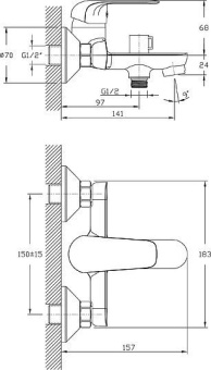 Смеситель д/ванны Fiji FI1835-44 #WF_CITY_VIN# картинка