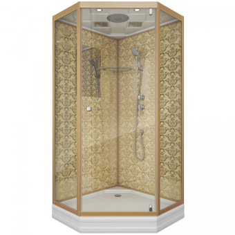 NG 7701DG (Ниагара) душевая кабина 90*90*210 н.п (стенки ЗОЛОТО) #WF_CITY_VIN# картинка