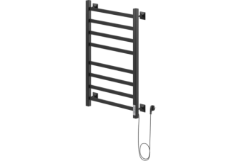 Полотенцесушитель 80/40 Step-1 электрич. прав. ТЭН RAL9005 черн мат #WF_CITY_VIN# картинка