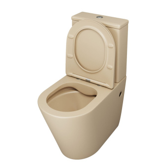 Унитаз GR-4480BEMS Color БЕЖЕВЫЙ матовый безободковый #WF_CITY_VIN# картинка