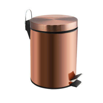 Ведро 105-M круглое  из нерж. стали, с педалью, 5л, медь #WF_CITY_VIN# картинка