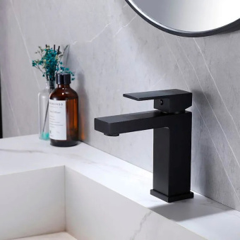 Смеситель HAIBA д/умывальника HB10803-7 черный #WF_CITY_VIN# картинка