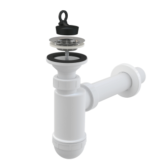 Сифон для раковины A41 DN40 с решеткой из нерж. стали DN63 #WF_CITY_VIN# картинка