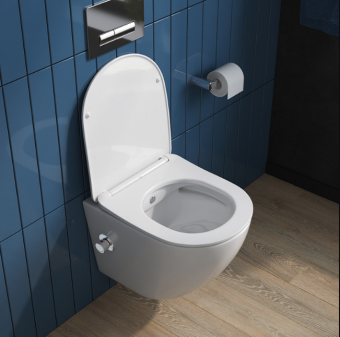 Унитаз подвесной UNO BB3105CHR-BS/SCс функцией биде и смесителем BelBagno  #WF_CITY_VIN# картинка