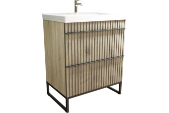 Тумба "ОКЛЕНД 70 "ДУБ МЕЛФОРМ с раковиной Грейс 70 #WF_CITY_VIN# картинка