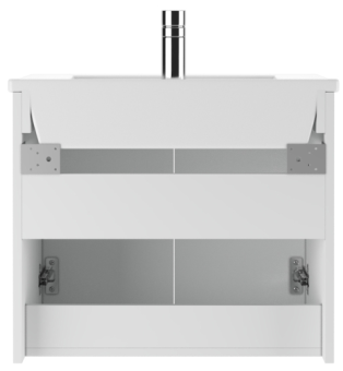 Тумба "Quadro 60 Optima" подвесная Домино DO1901T с раковиной "Quadro 60" Sanita Luxe* #WF_CITY_VIN# картинка