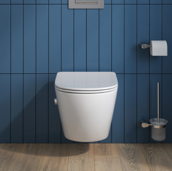 Унитаз подвесной UNO BB3105CHR-BS/SCс функцией биде и смесителем BelBagno  #WF_CITY_VIN# картинка
