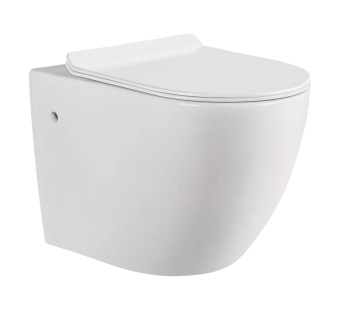 (SET) LORANTO Инсталляция + унитаз LYon 2.0 с сиденьем микролифт + кнопка Loranto круг бел глянец #WF_CITY_VIN# картинка