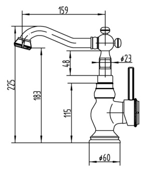 Смеситель д/умывальника A 309U-BR #WF_CITY_VIN# картинка
