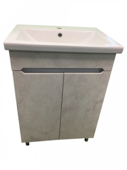Тумба "УРАН COMO 50" 2 створки БЕТОН ПАЙН С РАКОВИНОЙ COMO 50 #WF_CITY_VIN# картинка
