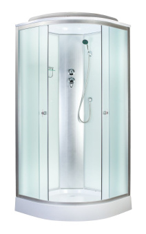 Душевая кабина AQUAPULSE 4122C 90*90*220 низ.п., fabric white #WF_CITY_VIN# картинка