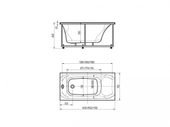Акриловая ванна АЛЬФА 168 #WF_CITY_VIN# картинка