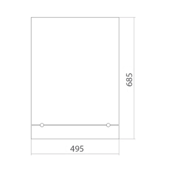 Зеркало MIXLINE "МОДЕРН-ЛЮКС" 495*685 с/полкой и фацетом #WF_CITY_VIN# картинка