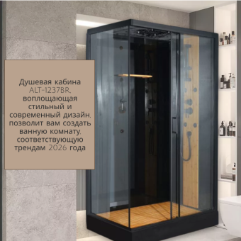 Душевая кабина ALT-1237BR 120*80*215 н.п. #WF_CITY_VIN# картинка