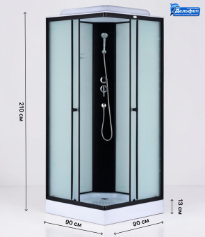 Душевая кабина ДАНА-70-06 90*90*210 низ.поддон квадрат #WF_CITY_VIN# картинка
