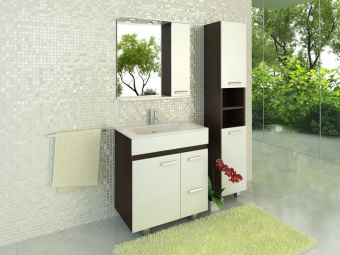 Тумба-умывальник "Манчестер-75" венге с раковиной Quadro 75 #WF_CITY_VIN# картинка
