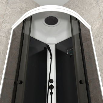 Душевая кабина Грэй-Блэк 90*90 В сред.поддон. #WF_CITY_VIN# картинка