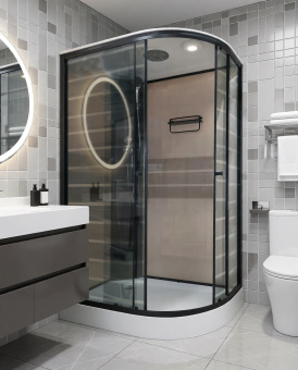 Душевая кабина ДАНА-55 L 120*80*215 (БЕЖ полосы) н.п. #WF_CITY_VIN# картинка