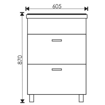 Тумба "OLIVER 60" кора дуба с раковиной Фостер 600 #WF_CITY_VIN# картинка