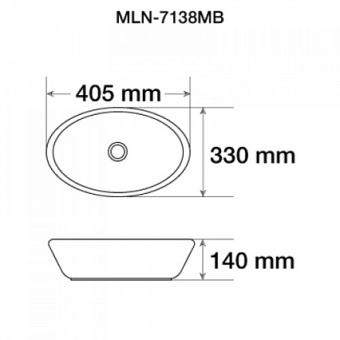 Фигурный умывальник MLN-7138MB(матовая черная) MELANA #WF_CITY_VIN# картинка