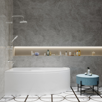 Акриловая ванна София 150*95 левая+каркас София+Экран София 150 #WF_CITY_VIN# картинка