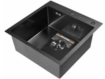 Мойка GERHANS RK35050B графит + сифон, вывод #WF_CITY_VIN# картинка