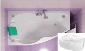 БРИЗ ванна ГМ+1Спина+1КрРег акрил. 150*950*670 Левая #WF_CITY_VIN# картинка