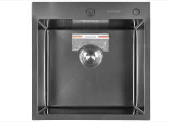 Мойка GERHANS RK35050B графит + сифон, вывод #WF_CITY_VIN# картинка