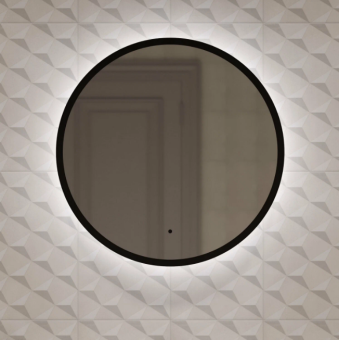 Зеркало MIXLINE "МОНАКО" D600 бесконтактн.сенс. светодиодн.подсв. Черная окантовка #WF_CITY_VIN# картинка