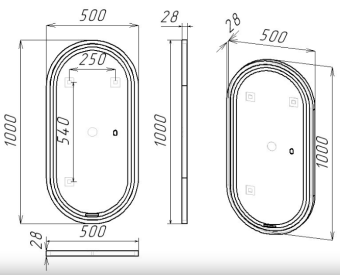 Зеркало "Richard 50" универс., сенсор. #WF_CITY_VIN# картинка