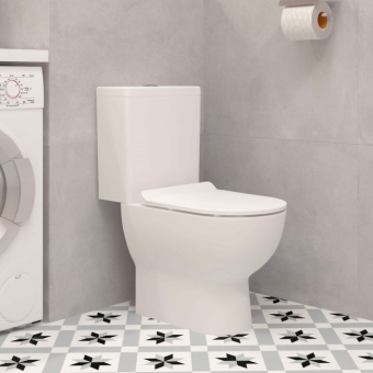 Унитаз-компакт A080 + сиденье тонкое ДП #WF_CITY_VIN# картинка