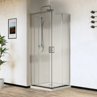 Душевой уголок City VSS-5CT900CL, 900*900, хром, стекло прозрачное #WF_CITY_VIN# картинка