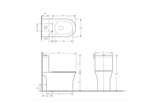 Унитаз-компакт EG301T торнадо +сиденье тонкое ДП #WF_CITY_VIN# картинка